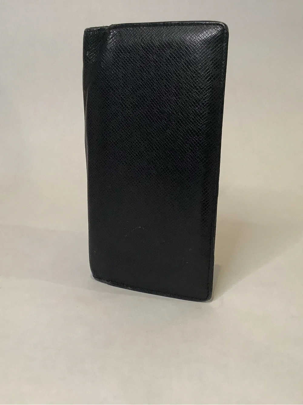 Classic Men's/womens Black Leather Long flap Wallet